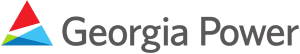 Logo of Georgia Power featuring a stylized triangular design with red and blue colors, followed by the text "Georgia Power" in black.