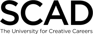 SCAD logo with the text: The University for Creative Careers underneath bold letters SCAD.