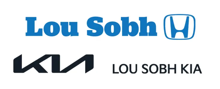 Logos for Lou Sobh Honda and Lou Sobh Kia with Honda and Kia brand symbols.