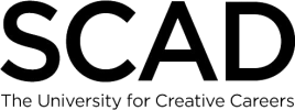 SCAD logo with the text: The University for Creative Careers underneath bold letters SCAD.