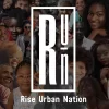 A collage of smiling Black individuals with RUN and Rise Urban Nation text overlayed in white.